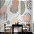 Papel de Parede Adesivo Abstrato Boho de Formas Diversas - Imagem 1