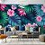 Papel de Parede Painel Fotográfico Folhas Gigantes com Flores Rosas - Imagem 3