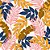 Papel de Parede Folhas Azuis e Rosas - Imagem 5