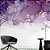 Papel de Parede Aquarela roxo com detalhes em dourado - Imagem 1