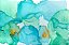 Papel de Parede Aquarela Azul e Verde - Imagem 4