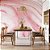 Papel de Parede Mármore Líquido Rosa com Dourado - Imagem 4
