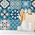Papel de Parede Azulejo Azul e Amarelo - Imagem 1