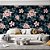 Papel de Parede Folhas com Flores Rosas - Imagem 4