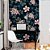 Papel de Parede Folhas com Flores Rosas - Imagem 1