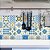 Papel de Parede Azulejo Azul e Amarelo - Imagem 1