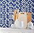 Papel de Parede Pastilhas Azul e Branco - Imagem 1