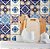 Papel de Parede Azulejos em Tons de Azul - Imagem 1