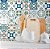 Papel de Parede Azulejo em tons de Verde e Azul - Imagem 1