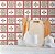 Papel de Parede Azulejo Vermelho com Bege - Imagem 1