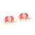 Brinco Infantil Elefante Rosa - Rommanel - Folheado a Ouro 18k. (Ref.526492) - Imagem 1