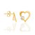 Conjunto Rommanel - Brinco e Corrente Coração com Cristal Lateral - Folheado a Ouro (Ref.504177) - Imagem 5