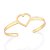 Bracelete Coração Rommanel - Folheado a Ouro  18K - Antialérgico - Imagem 3