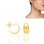 Brinco Meia Argola Mini - Rommanel - Folheado a Ouro 18k. (Ref.524526) - Imagem 1