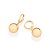 Brinco Argola com Pingente de Bola  - Rommanel - Folheado a Ouro 18k. (Ref.527076) - Imagem 3