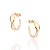 Brinco Meia Argola Ondulada - Rommanel - Folheado a Ouro 18k. (Ref.527155) - Imagem 3