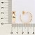 Brinco Meia Argola Ondulada - Rommanel - Folheado a Ouro 18k. (Ref.527155) - Imagem 4