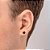 Brinco Masculino Cristal Preto (1 Par) - Rommanel - Folheado a Ouro 18k. (Ref.527160) - Imagem 2