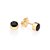 Brinco Masculino Cristal Preto (1 Par) - Rommanel - Folheado a Ouro 18k. (Ref.527160) - Imagem 4