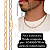 Cordão Masculino Rommanel Corrente Folheado a Ouro - Medida: 50 Cm - Imagem 2