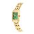 Relogio Rommanel Feminino - Dourado com Verde 8 Cristais - Resistent.a Água - Imagem 3