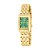 Relogio Rommanel Feminino - Dourado com Verde 8 Cristais - Resistent.a Água - Imagem 1
