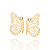 Brinco Rommanel - Maxi Borboleta Vazada Folheado a Ouro 18k - Imagem 2