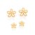 Kit Brincos Flor Rommanel Folheado a Ouro 18k (Ref.526423) - Imagem 1