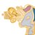 Brinco Infantil Unicórnio Colorido Rommanel - Folheado a Ouro (Ref.525928) - Imagem 4