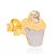 Brinco CupCake com Zircônia - Rommanel - Folheado a Ouro e Rhodium - Imagem 4