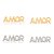 Brinco Palavra Amor - Rommanel - Antialérgico - Folheado a Ouro 18k. / Rhodium (Ref.526448) - Imagem 1