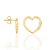 Brinco Coração Vazado com Zircônias - Rommanel - Folheado a Ouro / Rhodium - Imagem 4