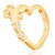 Brinco Coração Vazado com Zircônias - Rommanel - Folheado a Ouro / Rhodium - Imagem 5