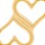 Brinco Coração Duplo Vazado - Rommanel - Folheado a Ouro 18k (Ref.525535) - Imagem 4
