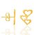 Brinco Coração Triplo Vazado - Rommanel - Folheado a Ouro (Ref.526283) - Imagem 3