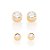 Kit Brincos Ponto de Luz Rommanel - Folheado a Ouro (Ref.526223) - Imagem 1