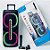 Alta Potência 60W Trolley Speaker 10 inch Tamanho Grande RGB Light Bass AUX USB Microfone para Festa Karaoke Ao Ar Livre ZQS-10201 - Imagem 5