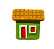 Mini casinhas coloridas de parede Mod.2 - diversas cores - Imagem 1