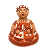 Escultura Orixá Xangô de cerâmica - Imagem 1