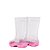 Galocha Infantil Transparente INF011 Nieve Cristal/Rosa - Imagem 4