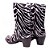Galocha Bota Feminina Impermeável HK02 Zebra com Salto Gasf - Imagem 3