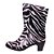 Galocha Bota Feminina Impermeável HK02 Zebra com Salto Gasf - Imagem 1