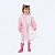 Kit Galocha Infantil Rosa Dino com Led + Capa de Chuva Com Capuz + Meia Divertida - Imagem 5