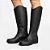 Galocha Bota Feminina Cano Longo KT061 Preto Montaria - Imagem 3