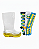 Kit Galocha Transparente com Solado Amarelo + 3 Meia 3/4 Brasil - Imagem 1