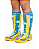 Kit Galocha Transparente/Amarelo + Meia 3/4 Brasil Infantil - Imagem 2
