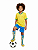 Kit Galocha Transparente/Amarelo + Meia 3/4 Brasil Infantil - Imagem 5