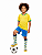 Kit Infantil Galocha Transparente/Amarelo + Meia 3/4 Brasil - Imagem 5