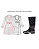 Kit Galocha Cano Longo Preta Poá Ktb018 + 1 Capa de Chuva Longa Ck003 - Imagem 1