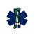 Patch Bordado Resgate Azul com Fecho de Contato - Imagem 1